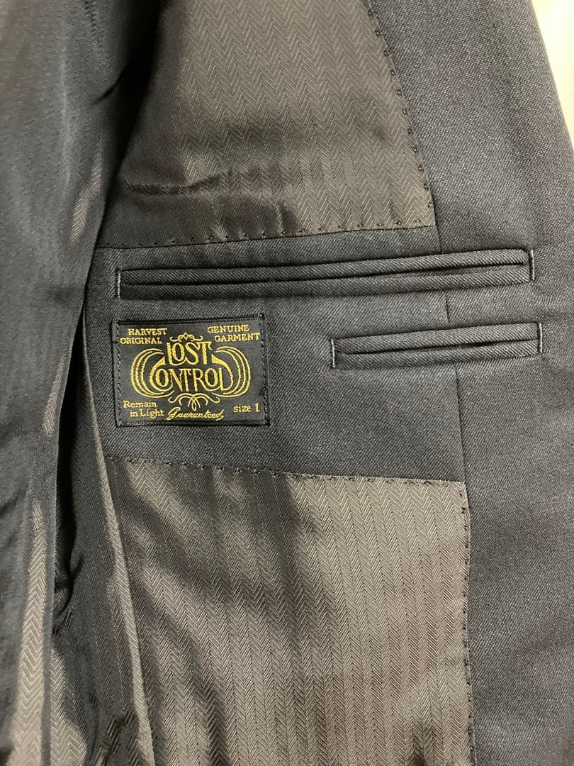 ロストコントロール LOSTCONTROLブラック スーツ セットアップSサイズ