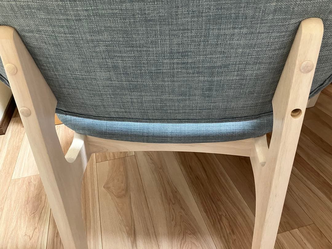 美品☆リビングダイニングチェア Nシールド リラックスワイド WW/GY★