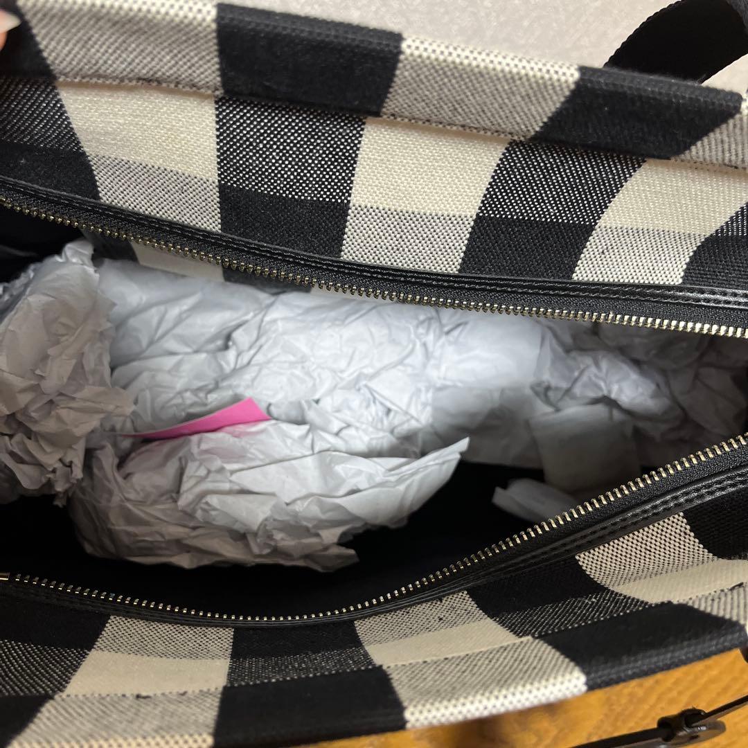kate spade チェック柄トートバッグ