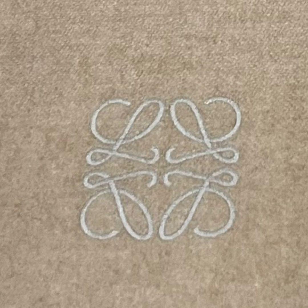 ロエベ　ベージュ ウールカシミア　バイカラー　マフラー