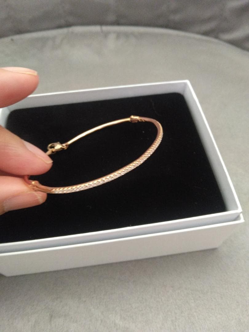 デビアス De Beers ライン LINE バングル PG 0.38ct