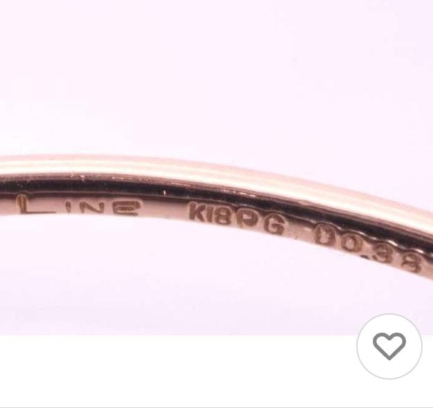 デビアス De Beers ライン LINE バングル PG 0.38ct