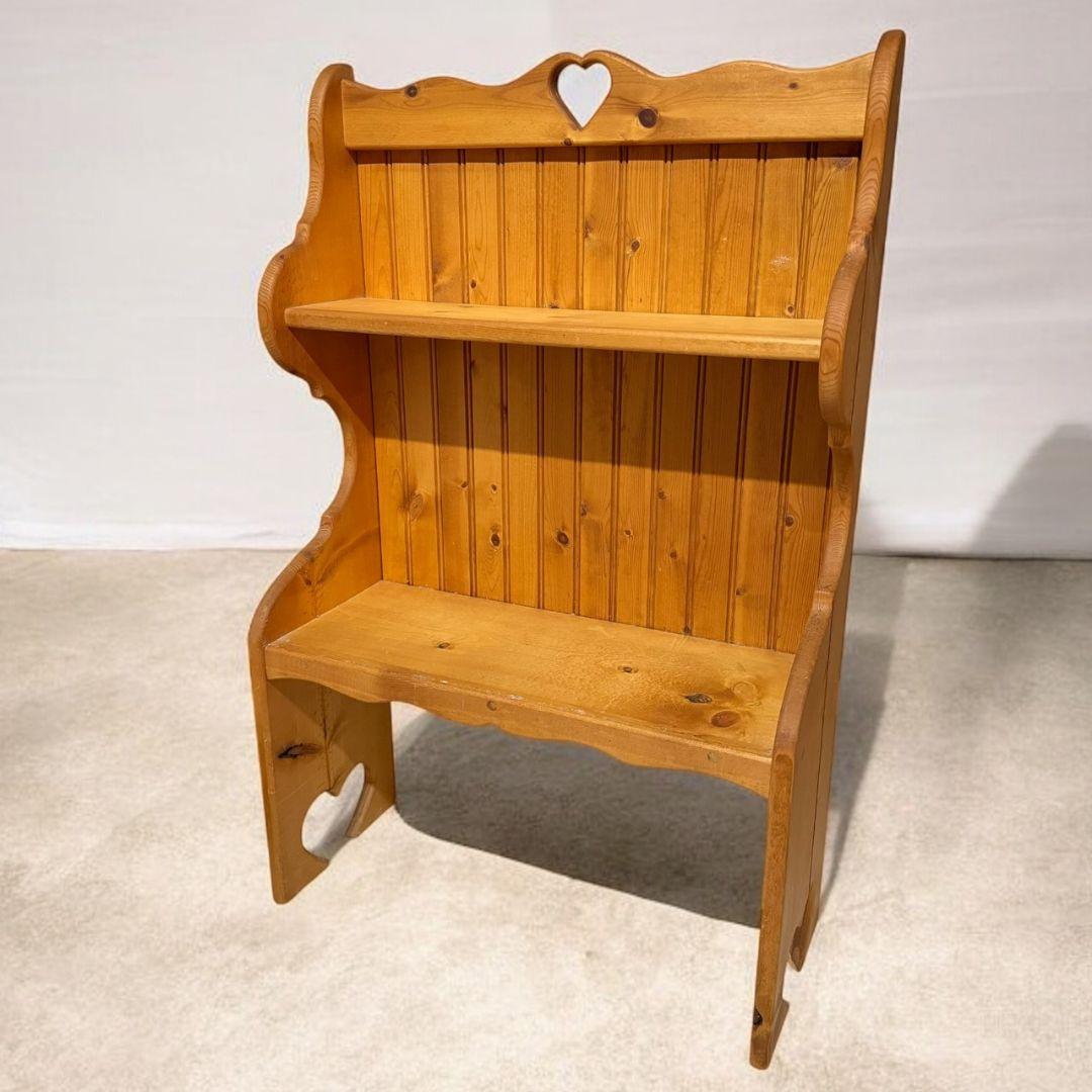 【アメリカンカントリー】キャビネット　家具　ハート　棚　シェルフ　木製　①