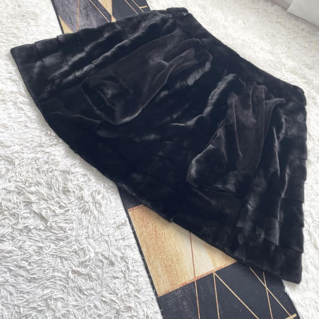 近年人気モデル/未使用級◎ 横段/総丈82 ミンク ファーコート 3L 軽量毛皮