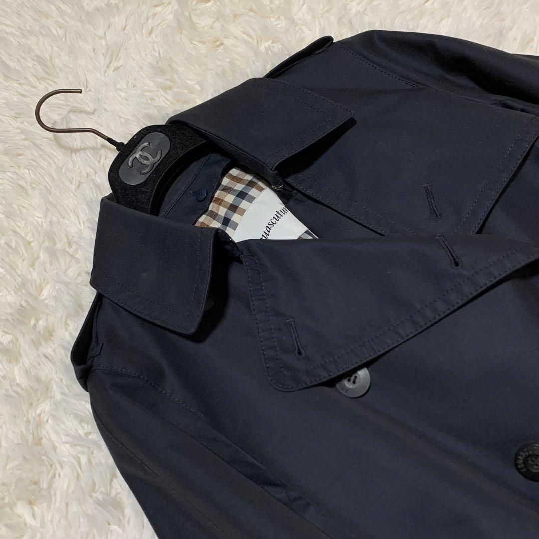 美品　アクアスキュータム　トレンチコート　ライナー　ベルト　チェック