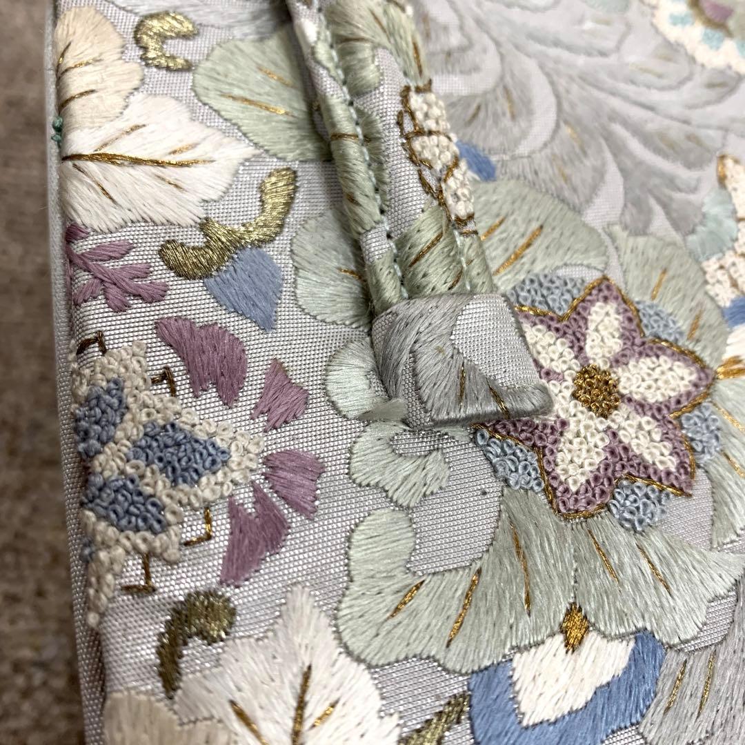 508mg3◆総刺繍 高級和装バッグ 相良刺繍 蘇州刺繍◆美品