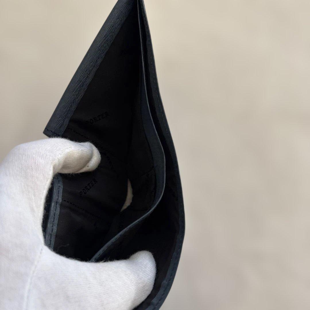 極美品✨ポーター　PORTER CURRENT カレント　　二つ折財布　ネイビー