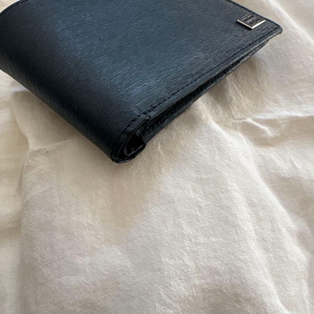 極美品✨ポーター　PORTER CURRENT カレント　　二つ折財布　ネイビー