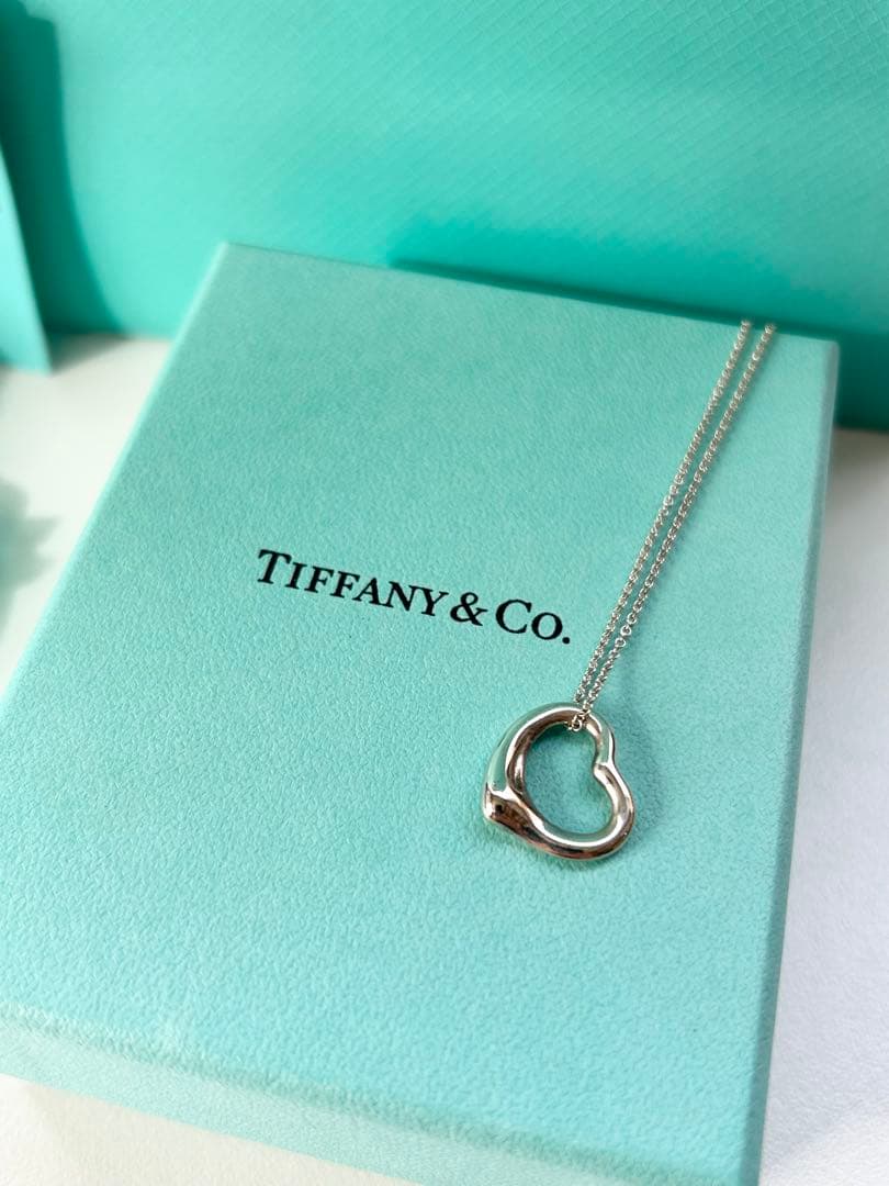 ♦︎①Tiffany&Co. ティファニー オープンハートネックレス AG925