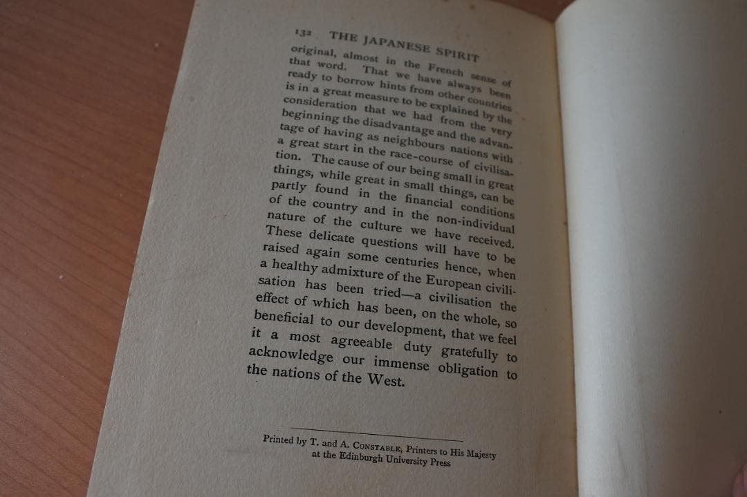 THE　JAPANESE　SPRIT　　Y.OKAKURA　著　1905年