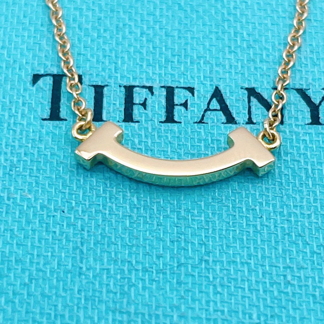 Tiffany & Co. ネックレス　Tスマイル　YG750 ダイヤモンド