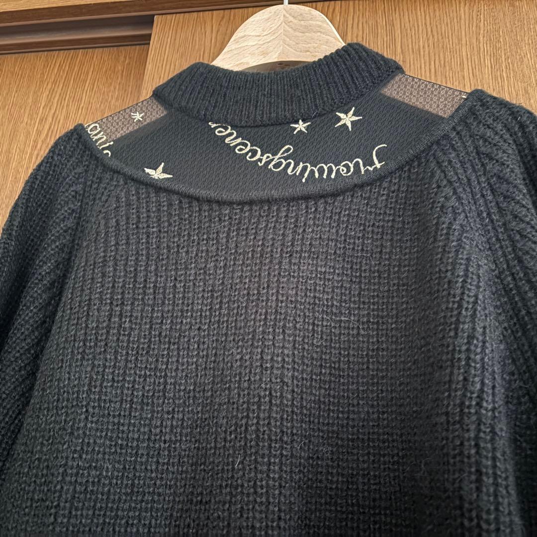 グレースコンチネンタル　スターチュールニットワンピース