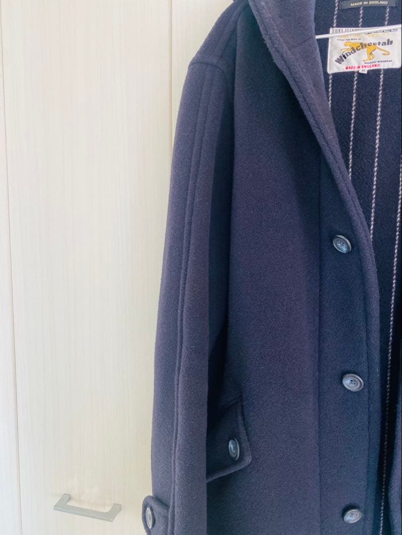 イギリス製　ユナイテッドアローズ　ブルーレーベル　ウール　ネイビーコート
