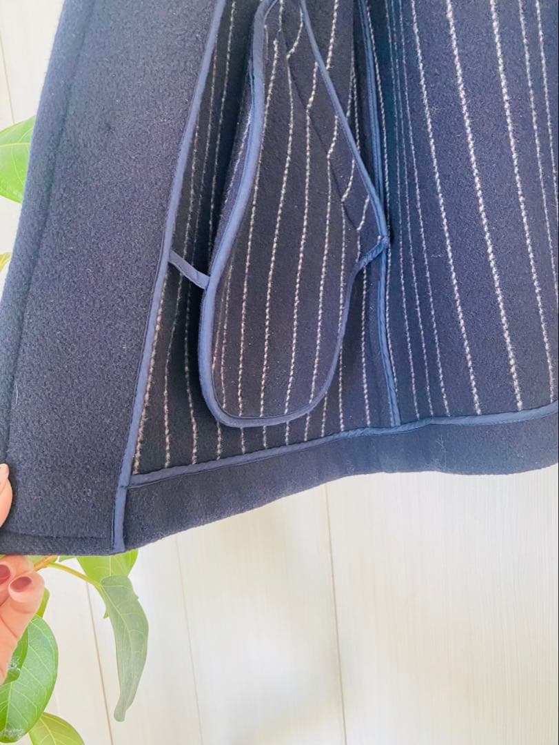 イギリス製　ユナイテッドアローズ　ブルーレーベル　ウール　ネイビーコート