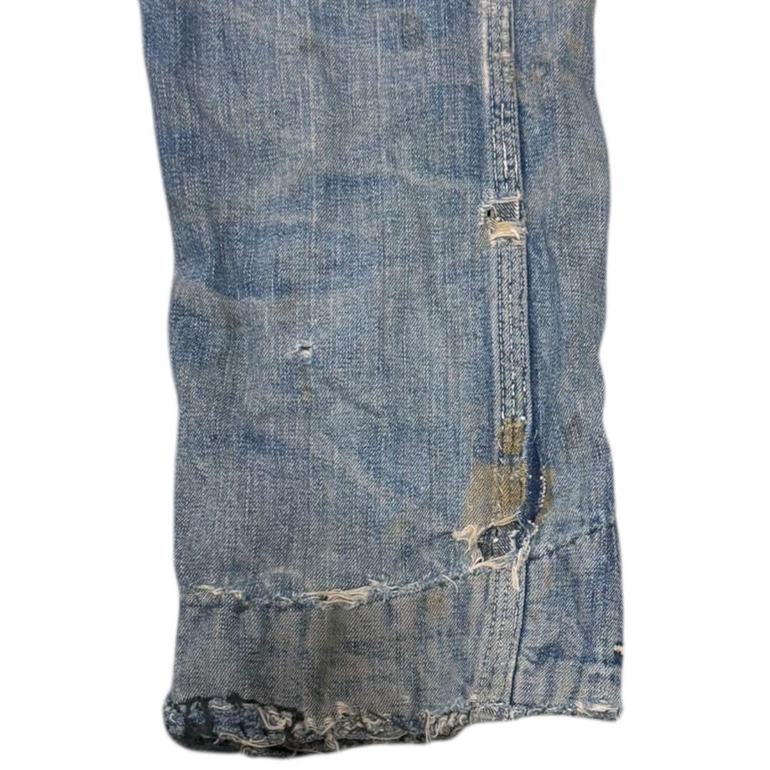 50s PAY-DAY デニムカバーオール 42 ボロ フェード