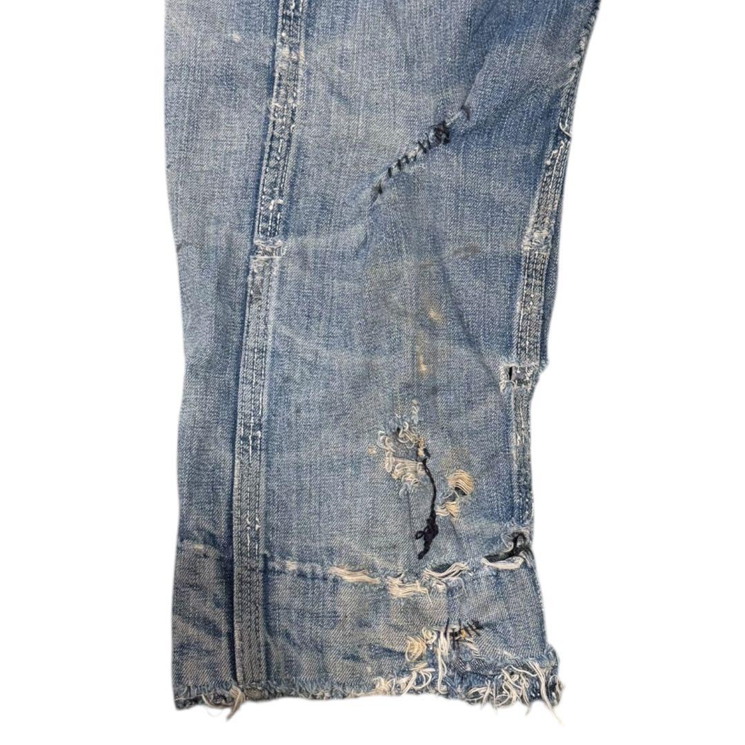 50s PAY-DAY デニムカバーオール 42 ボロ フェード