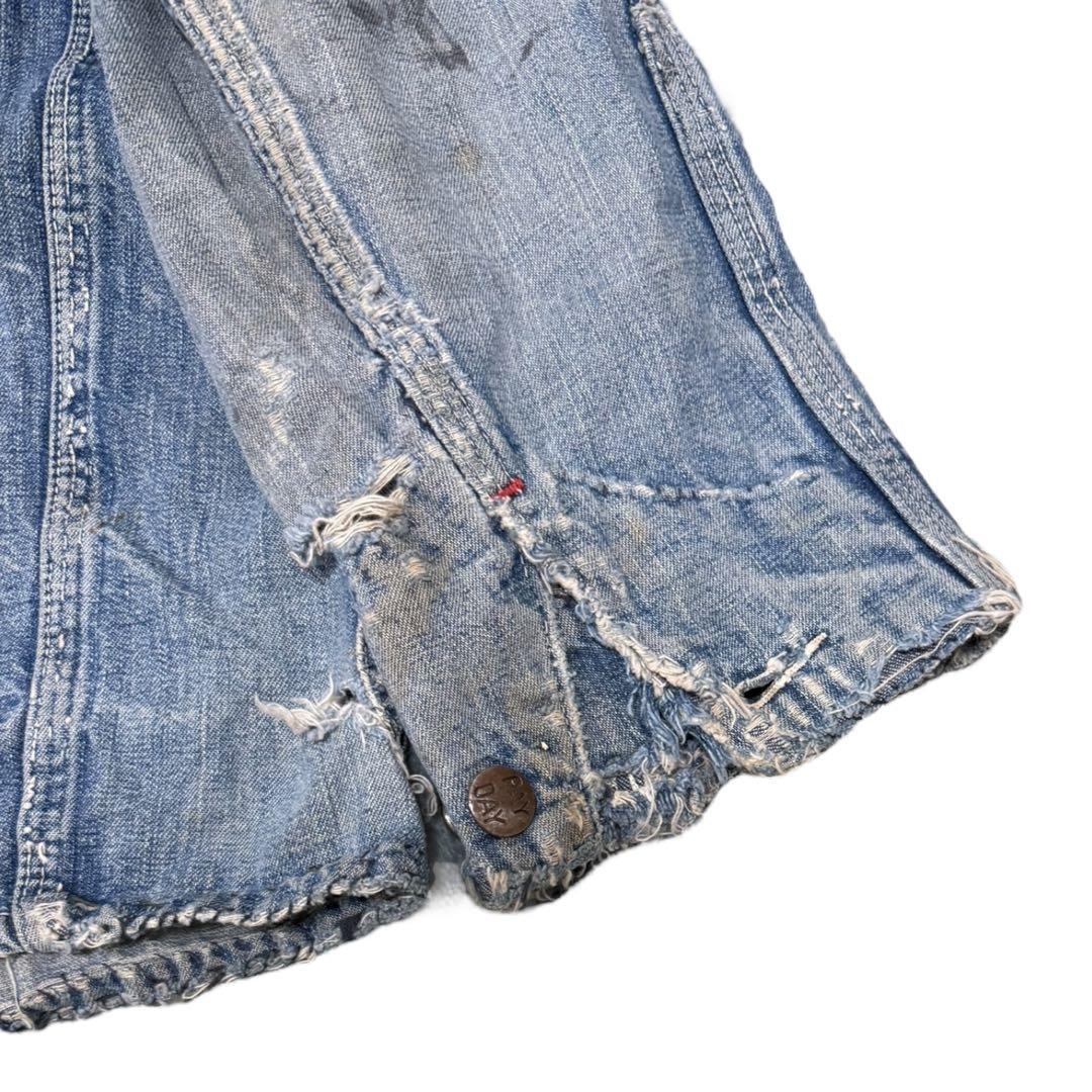 50s PAY-DAY デニムカバーオール 42 ボロ フェード