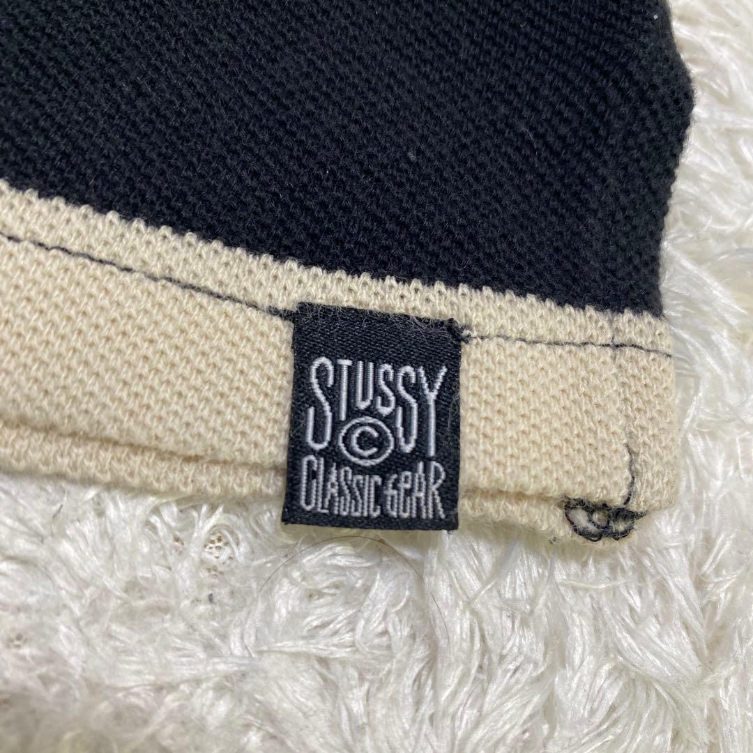 stussy 総柄　ポロシャツ　刺繍　ワンポイント　vintage ボーダー