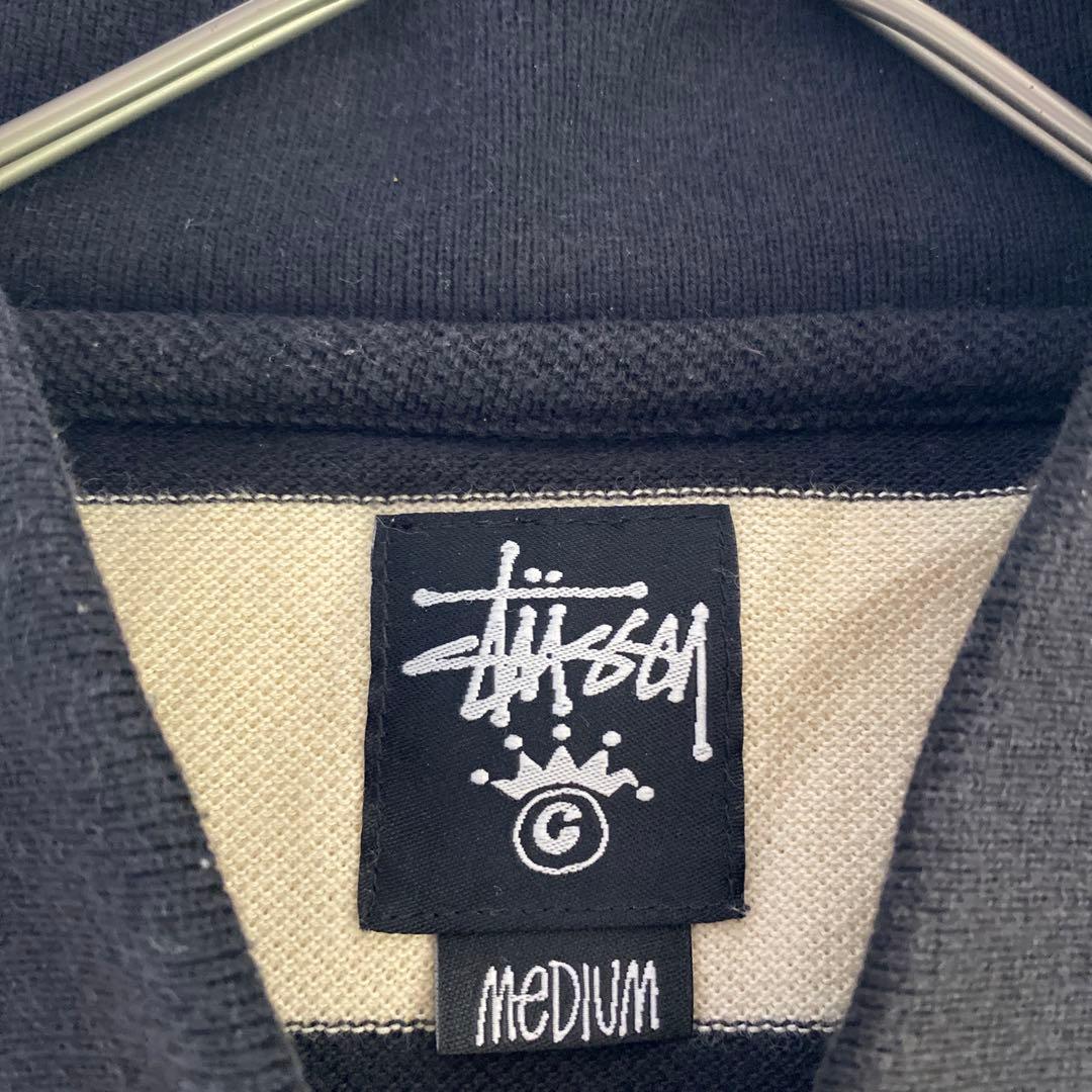 stussy 総柄　ポロシャツ　刺繍　ワンポイント　vintage ボーダー