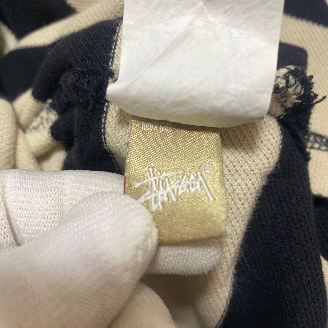 stussy 総柄　ポロシャツ　刺繍　ワンポイント　vintage ボーダー