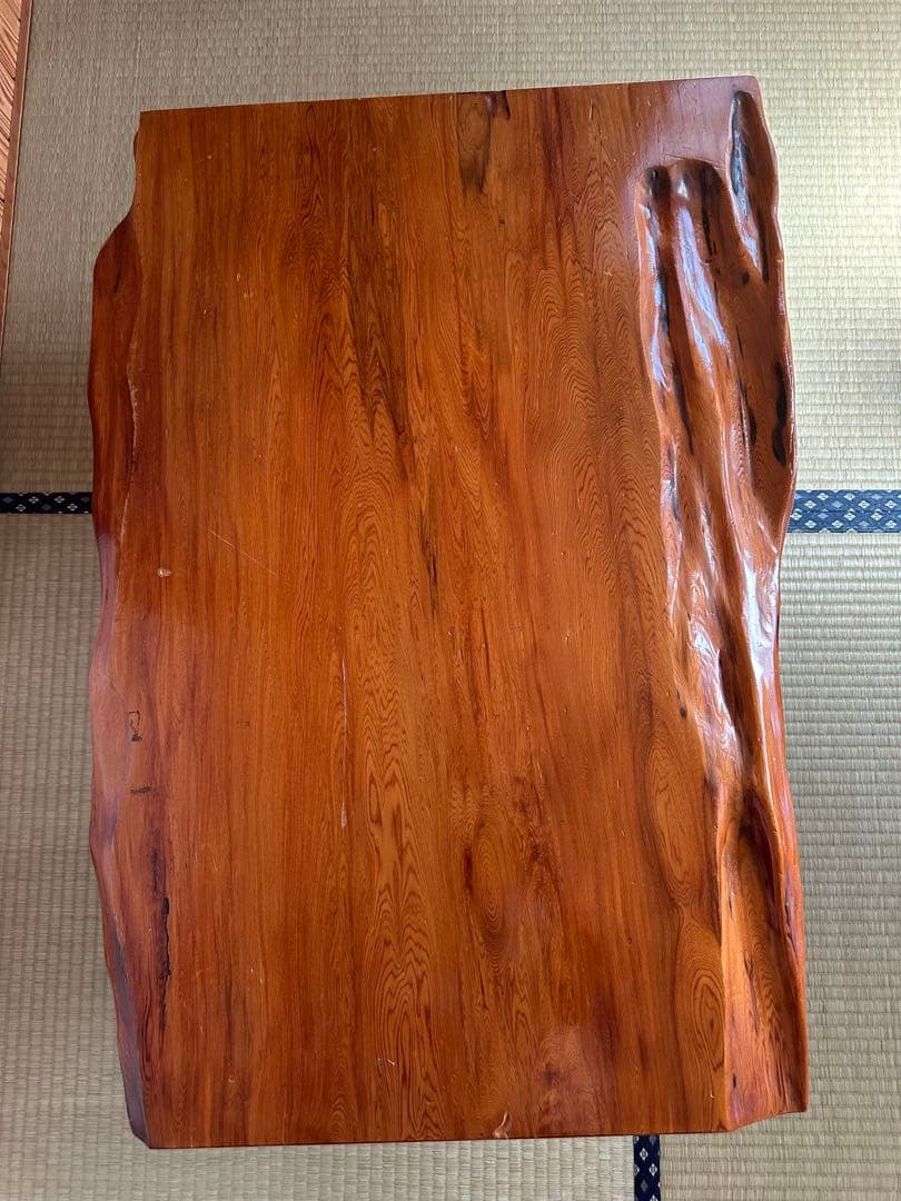 【希少・一点物】屋久杉 無垢材 ローテーブル 和室に映える座卓 天然木