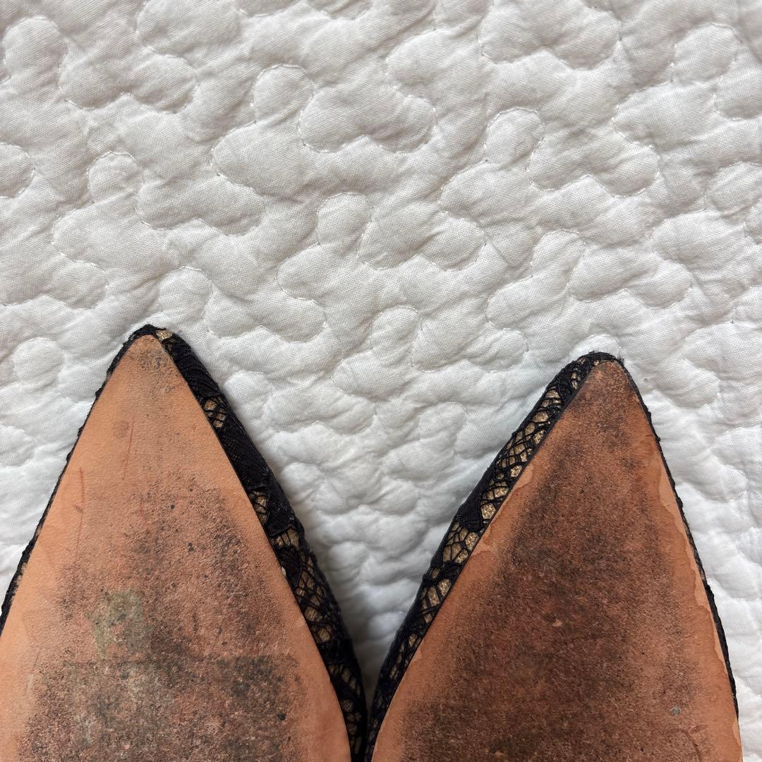 JIMMY CHOO ブラックレースシューズ　35