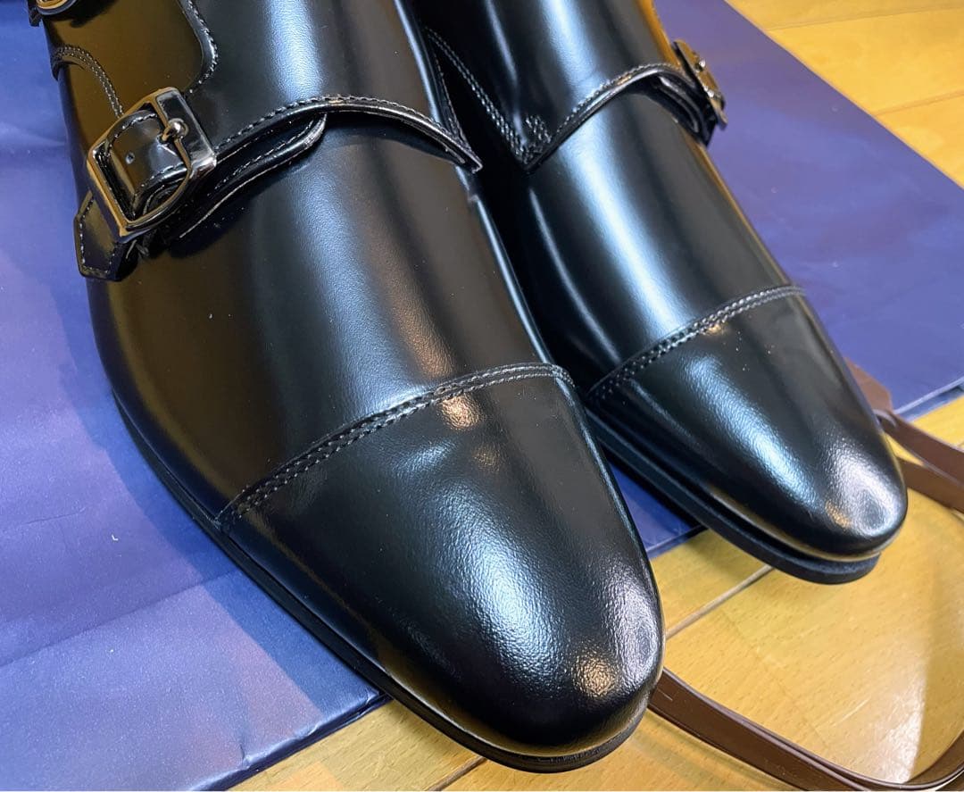 【ゆっけ様】リーガルビジネスシューズモンクストラップスクラッチタフレザー24.5