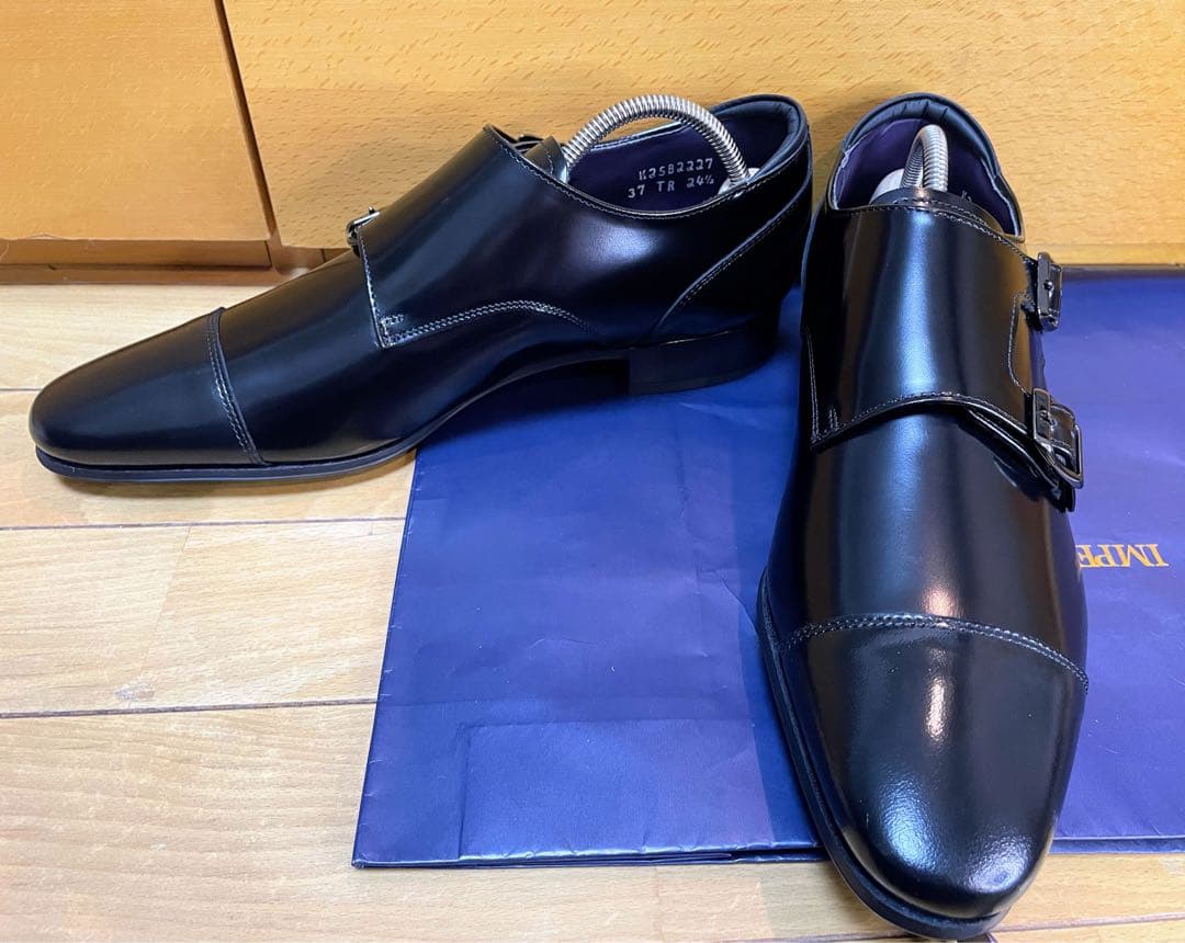 【ゆっけ様】リーガルビジネスシューズモンクストラップスクラッチタフレザー24.5