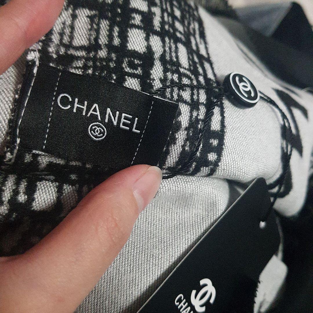 お値下げ！CHANEL　ストール　マフラー カシミアシルク　ブラック