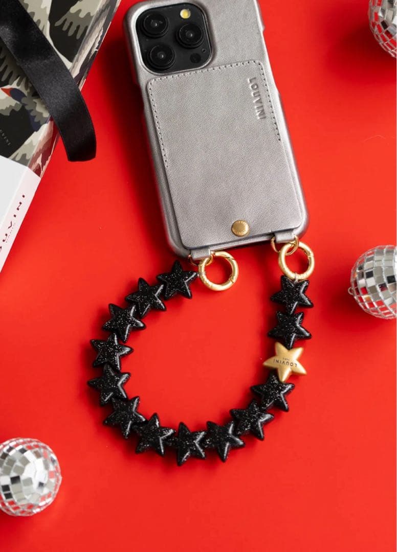 LOUVINI ハンドストラップ　PETIT ETOILE　BLACK