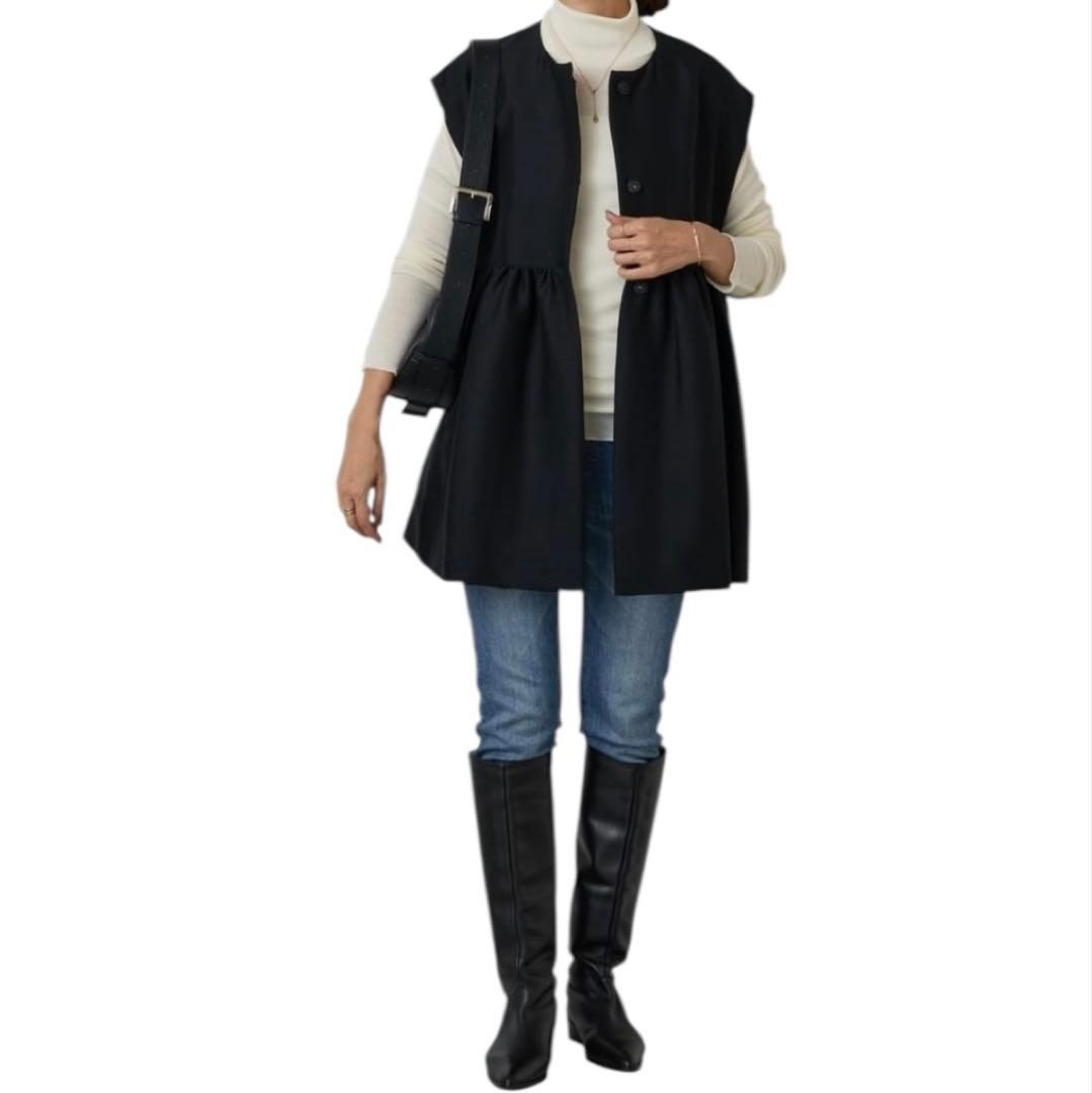 【わかばりあんさま】ビアズリー ペプラムギャザージレ