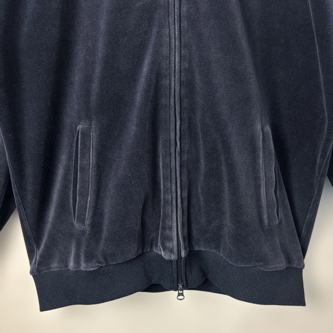 トラックジャケット　ベロア　フレッドペリー　ブラック　刺繍　ジャージ　Fred