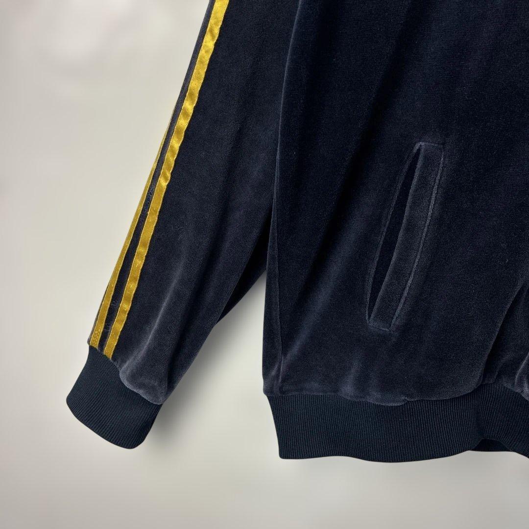 トラックジャケット　ベロア　フレッドペリー　ブラック　刺繍　ジャージ　Fred