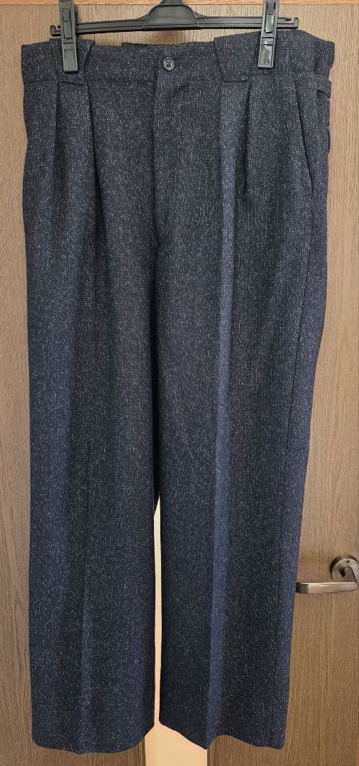 ulterior ネイビー ウール スラックス