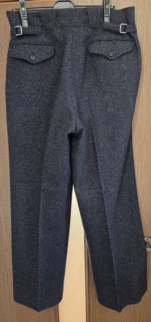 ulterior ネイビー ウール スラックス