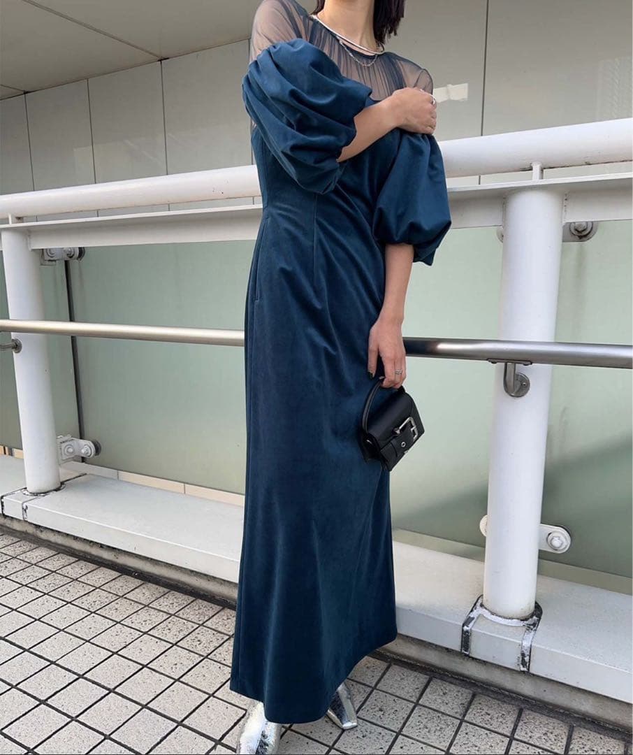 ameri vintage ドレス　ワンピース　ベロア