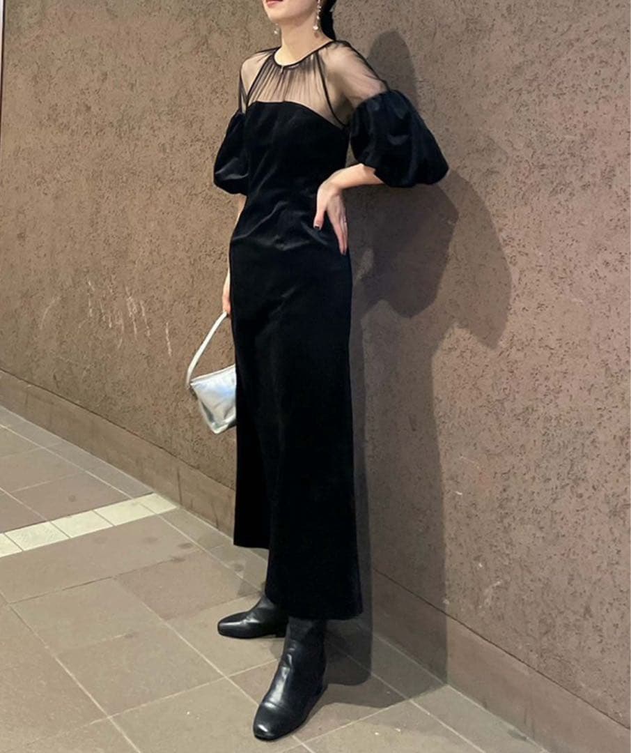 ameri vintage ドレス　ワンピース　ベロア