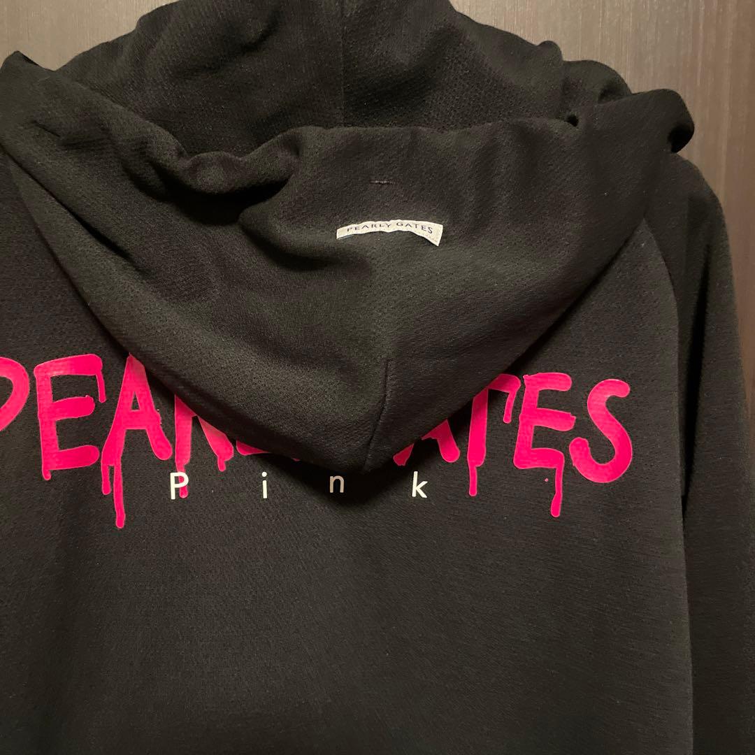 パーリーゲイツ　ピンクパーカー　ブラックサイズ0 ゴルフウェア　かわいい美品❣️