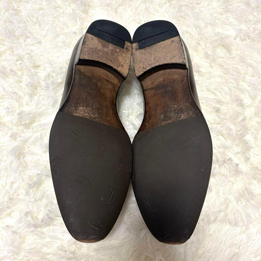 が*離様 三陽山長 鹿三郎 レザー タッセルローファー 7 25cm 革靴 ダー