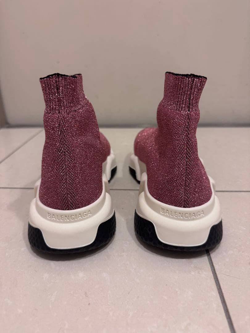 希少色✨ピンクラメ　美品　BALENCIAGA スピードトレーナー