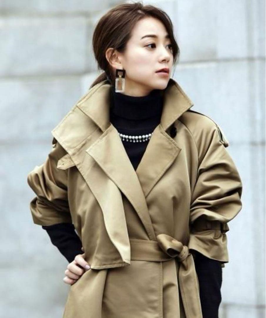 【新品タグ付✨】ルイルエブティック　クールスタイル２wayロングトレンチコート