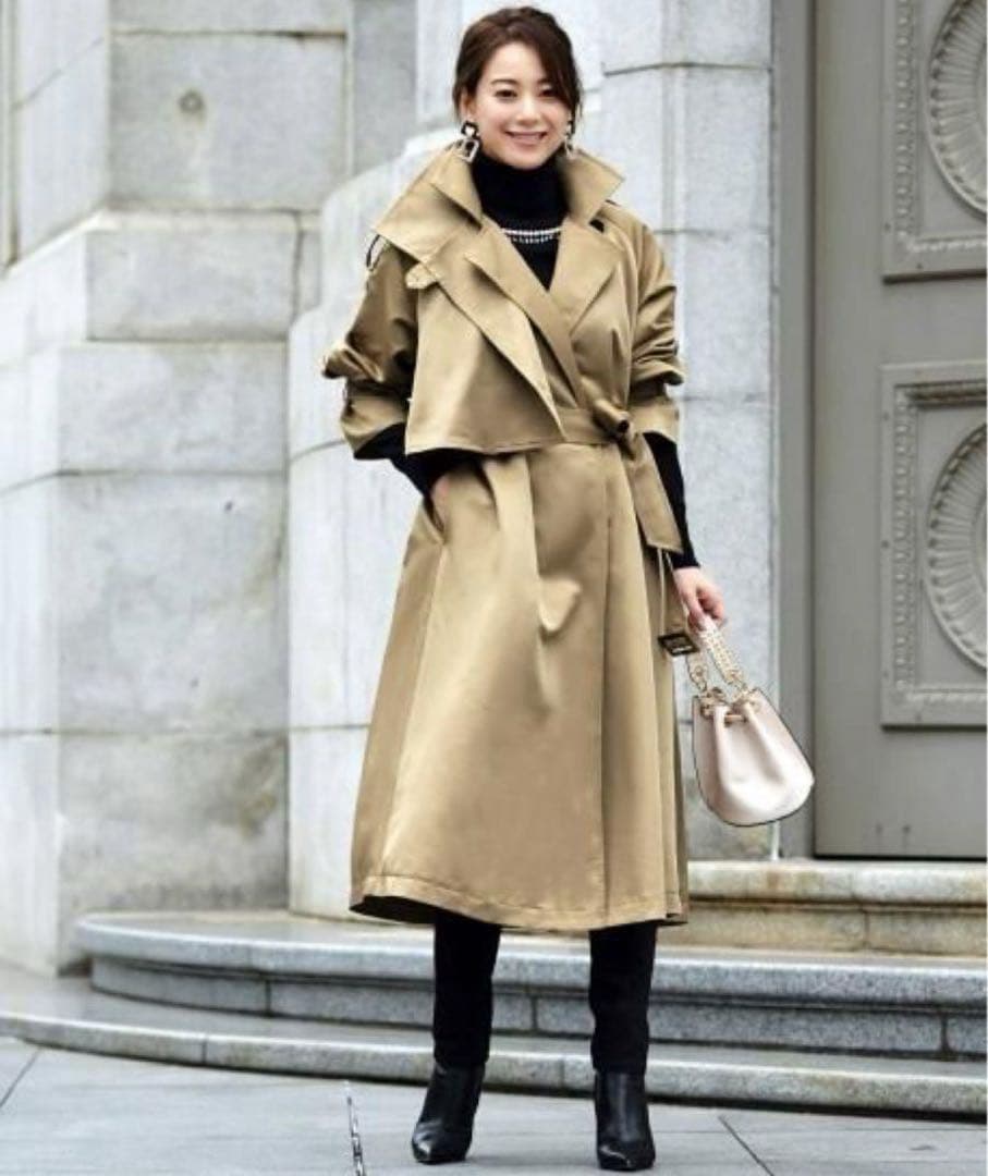 【新品タグ付✨】ルイルエブティック　クールスタイル２wayロングトレンチコート