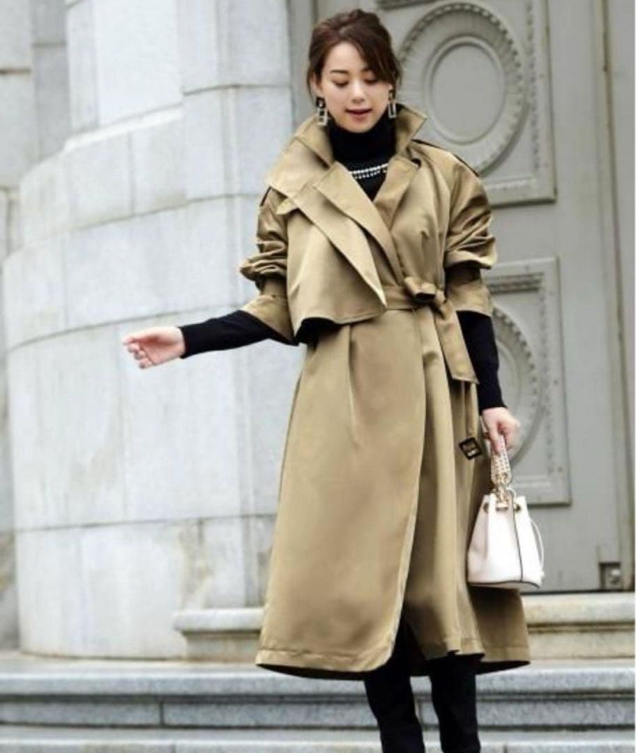 【新品タグ付✨】ルイルエブティック　クールスタイル２wayロングトレンチコート