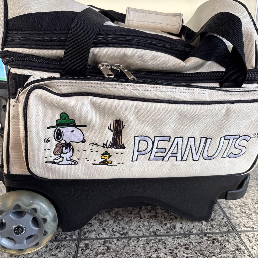 ２個入りバック　ボウリング　ABS スヌーピーアイボリーBPN-1800