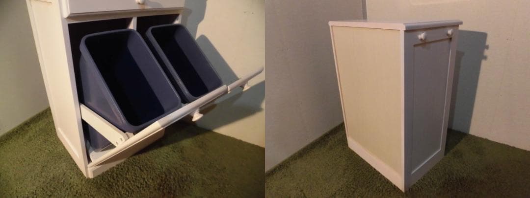 送料無料/展示品/アウトレット/新品★カントリー調★分別ダストボックス（2分別）