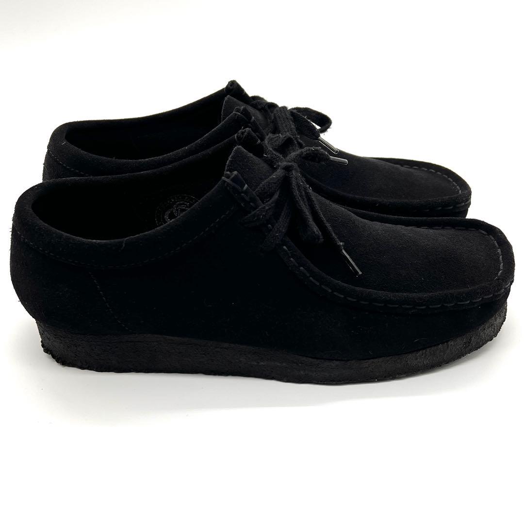 【美品】CLARKS クラークス　ワラビー 【26.5】ブラック　スエード