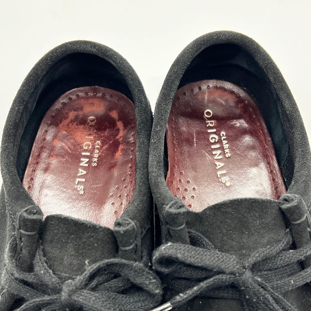 【美品】CLARKS クラークス　ワラビー 【26.5】ブラック　スエード