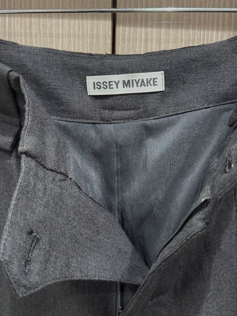 ISSEY MIYAKE MEN リネン混 ワイドパンツ 黒 サイズ2