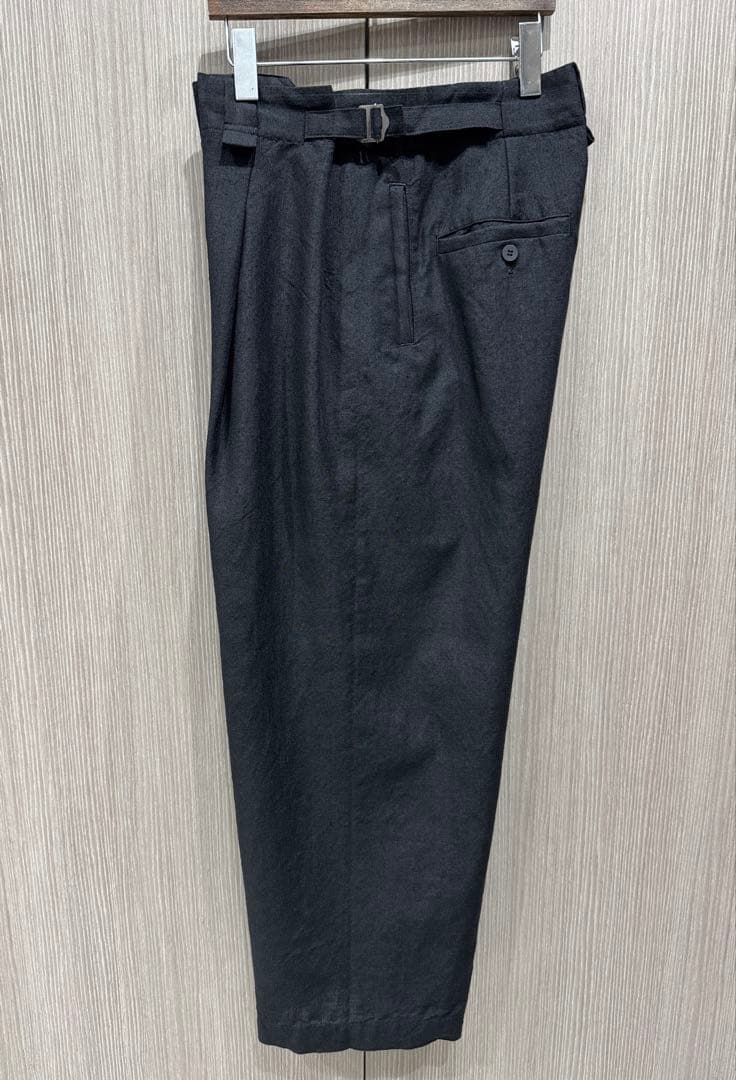 ISSEY MIYAKE MEN リネン混 ワイドパンツ 黒 サイズ2