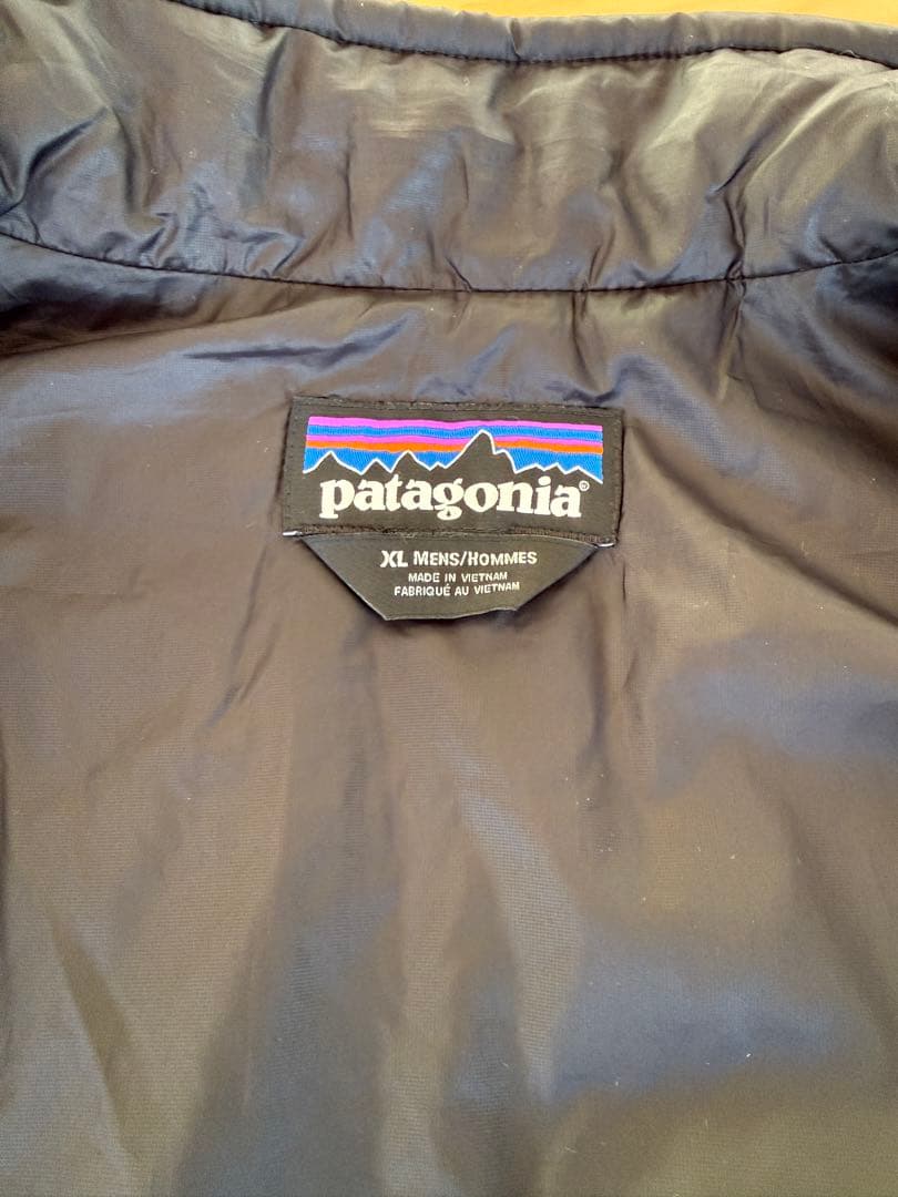 patagonia ブラック　キルティングダウンベスト